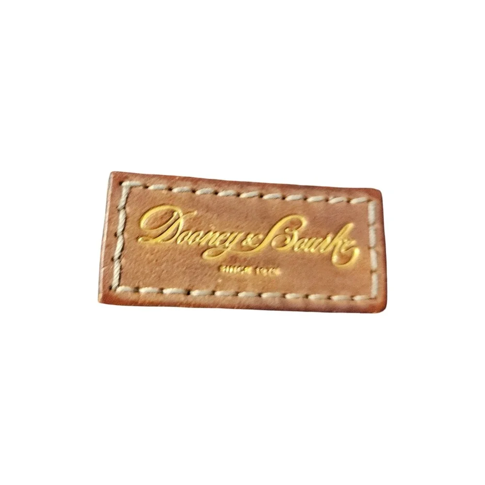 Dooney‎ & Bourke Black Snakeskin Embossed Leather Wristlet Clutch Tan Trim
